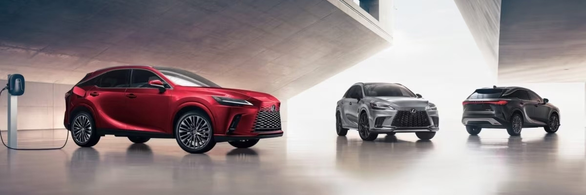 Model lineup of varius Lexus vehicles