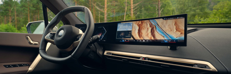 Photo showcasing tech features of the 2026 BMW iX