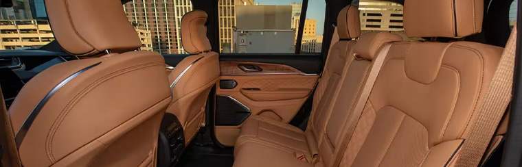 Photo of the interior of the 2025 Jeep Grand Cherokee