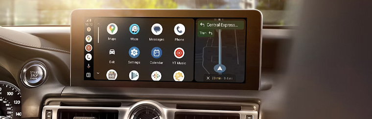 Photo showcasing tech features of the 2025 Lexus IS