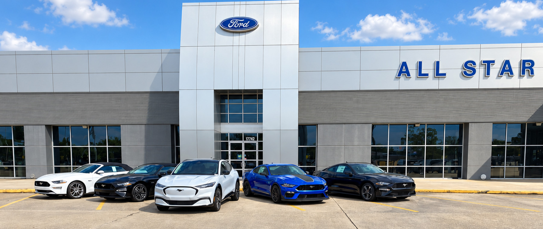 The All Star Ford Prairieville dealership storefront