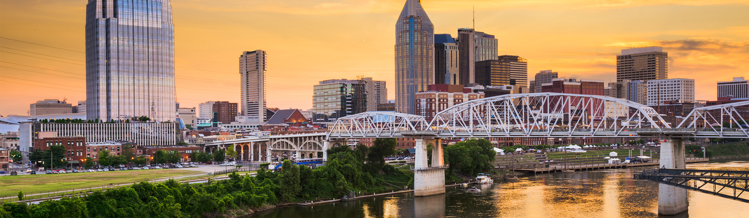 Skyline view of the city of Nasvhille, Tennessee
