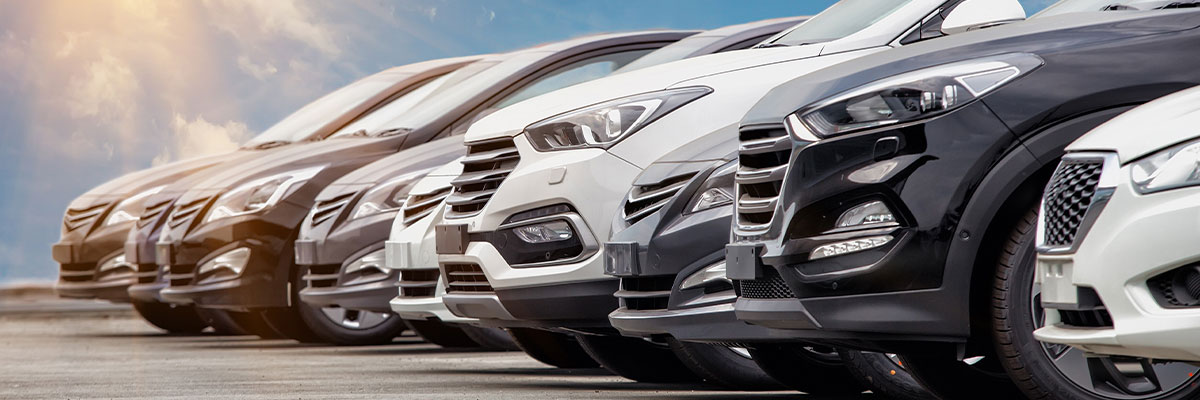 Vehicle line-up of multiple different vehicle models and bodystyles