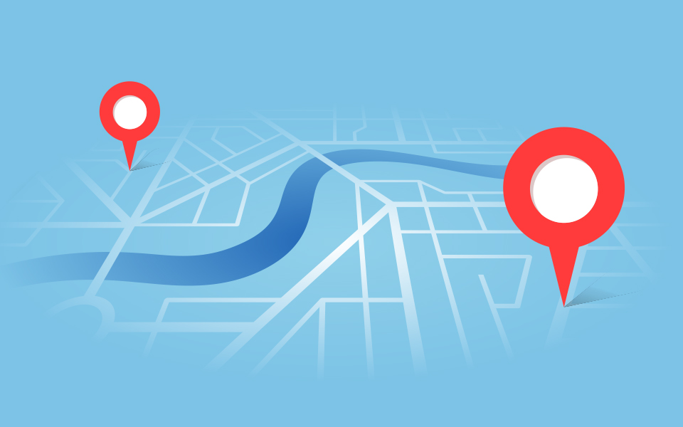 Icon representing routes and directions