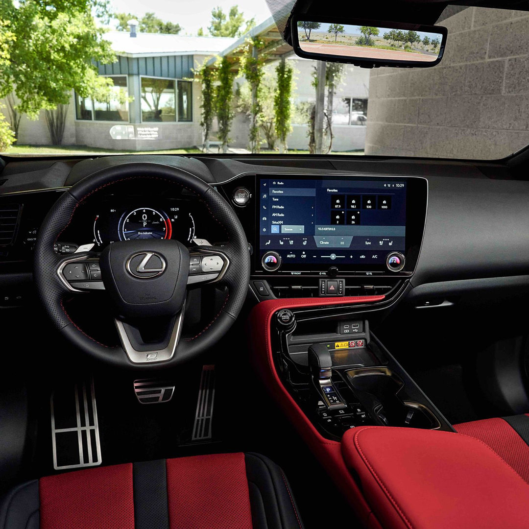 2025 Lexus NX 350 dashboard and safety features