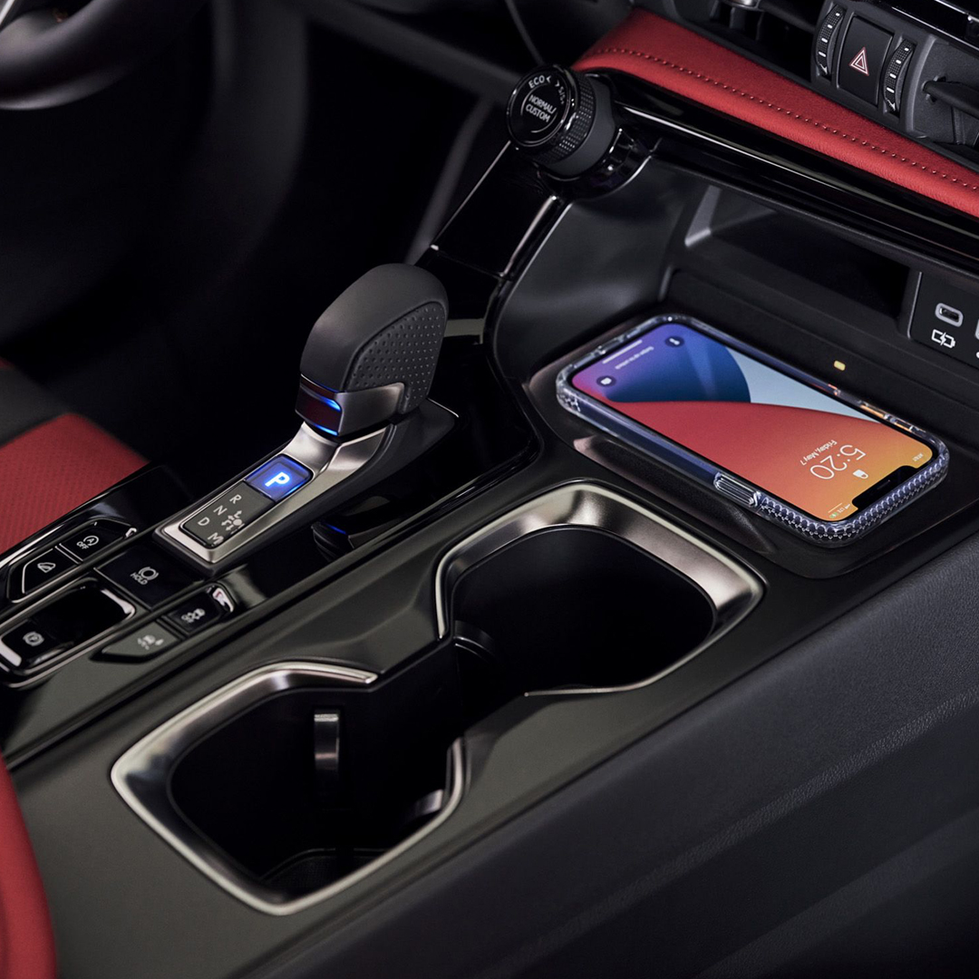 2025 Lexus NX 350 interior console with wireless phone charging