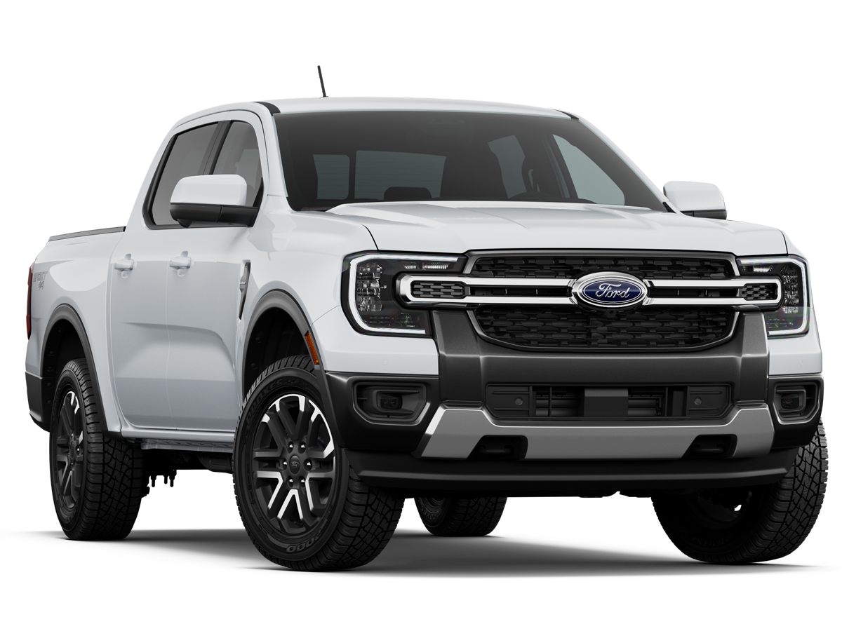 A white Ford Ranger truck