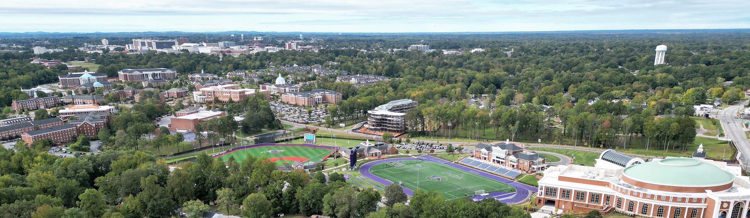 A city skyline view of Winston-Salem in North Carolina.