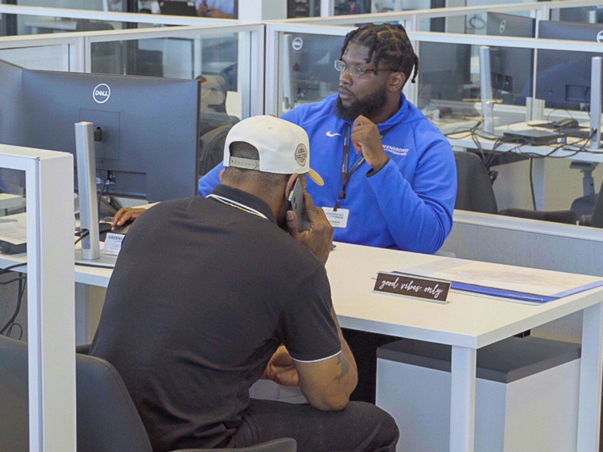 The interior of the Greensboro Honda service center