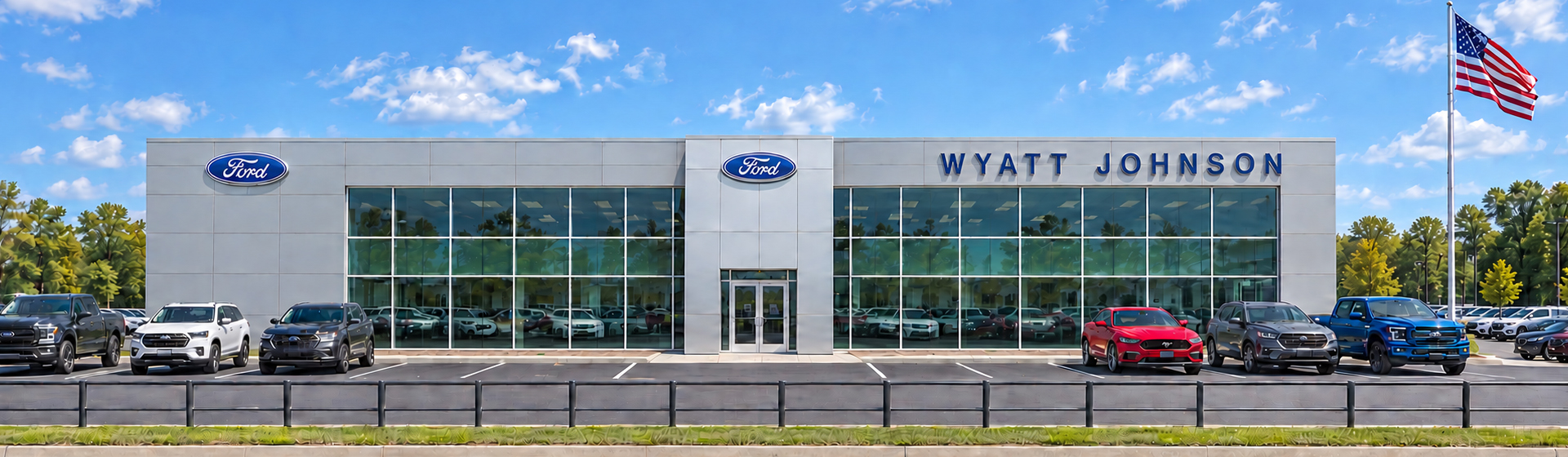 The Wyatt Johnson Ford dealership storefront