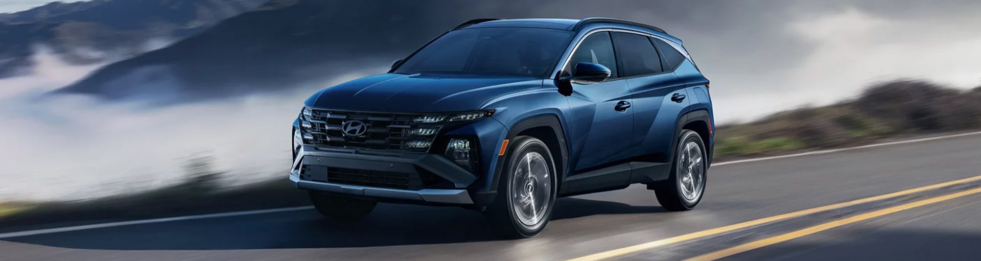 2025 Hyundai Tucson driving in the mountains