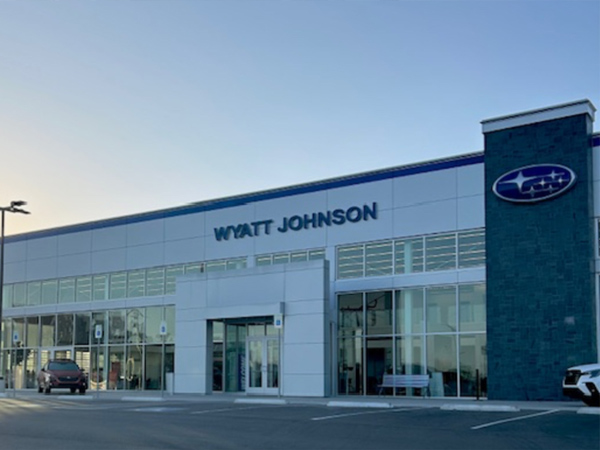 The front of the Wyatt Johnson Subaru dealership