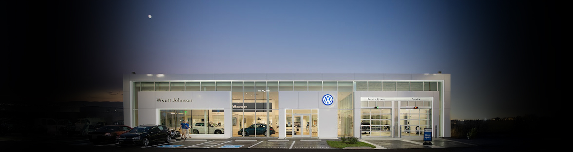 The front of the Wyatt Johnson Volkswagen dealership