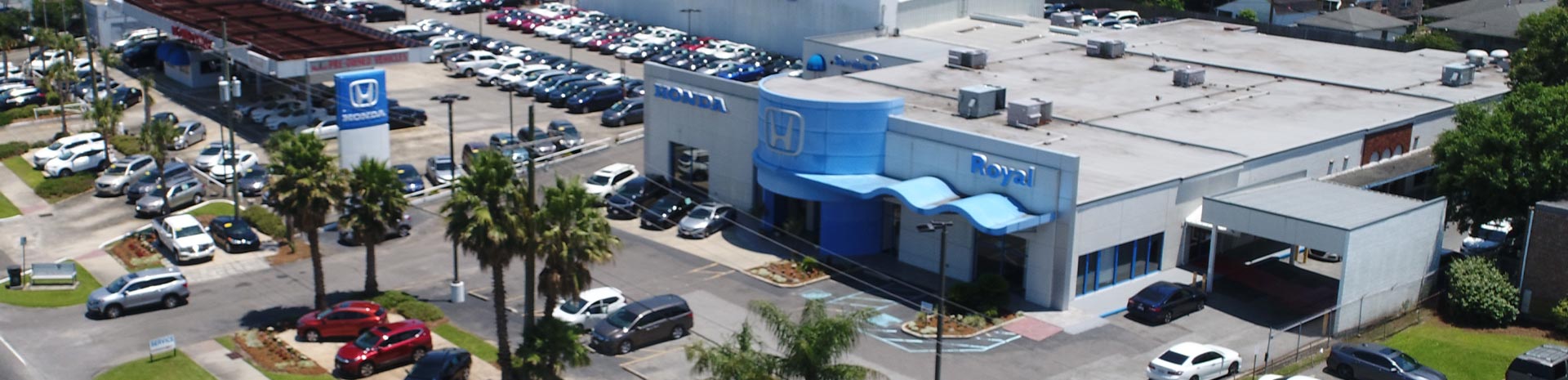 Royal Honda Dealership overhead photo