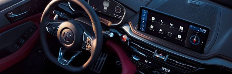 Photo showcasing tech features of the 2026 Acura MDX