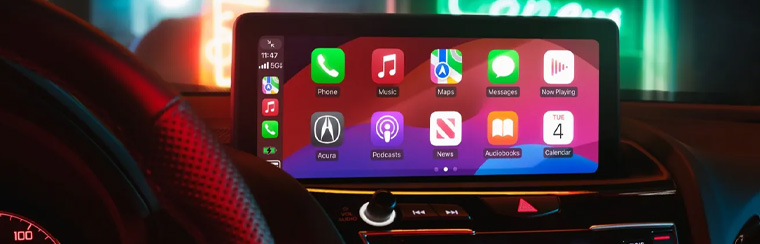 Photo showcasing tech features of the 2026 Acura RDX