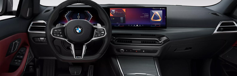 Photo of the interior of the 2026 BMW 330i