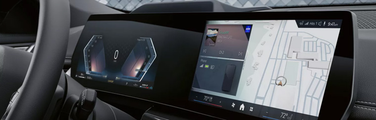 Photo showcasing tech features of the 2026 BMW X1