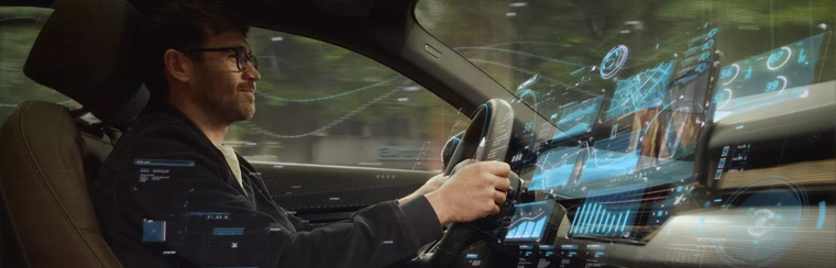 Photo showcasing tech features of the 2026 BMW i5