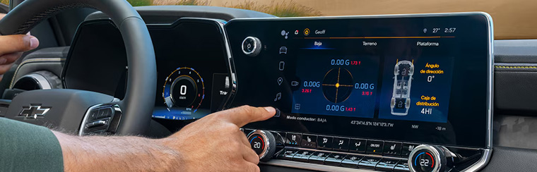 Photo showcasing tech features of the 2026 Chevrolet Colorado