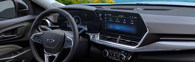 Photo showcasing tech features of the 2026 Chevrolet Trax