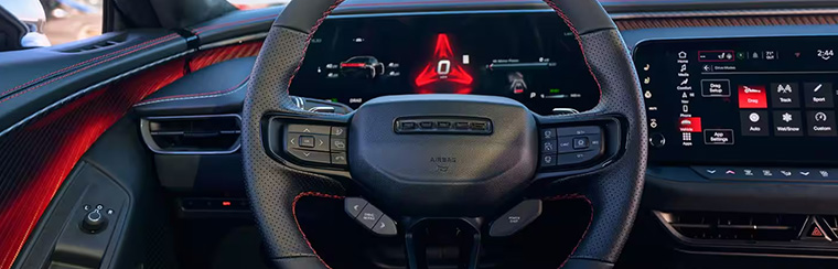 Photo showcasing tech features of the 2025 Dodge Charger