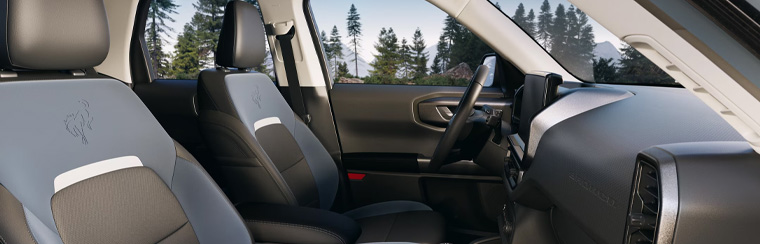 Photo of the interior of the 2025 Ford Bronco Sport