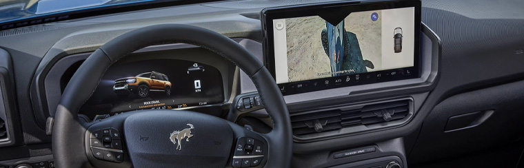 Photo showcasing tech features of the 2025 Ford Bronco Sport