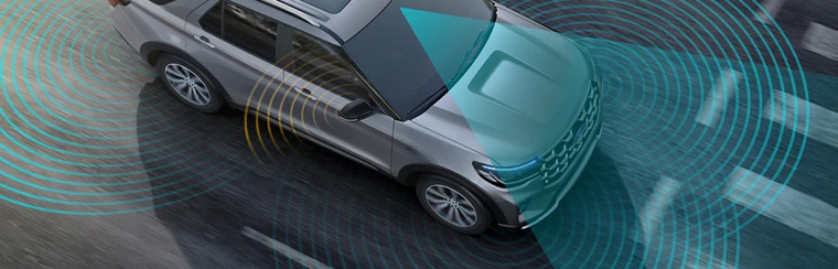 Photo showcasing tech features of the 2025 Ford Explorer 