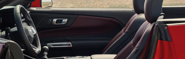 Photo of the interior of the 2025 Ford Mustang