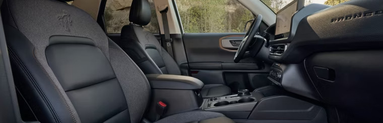 Photo of the interior of the 2026 Ford Bronco Sport