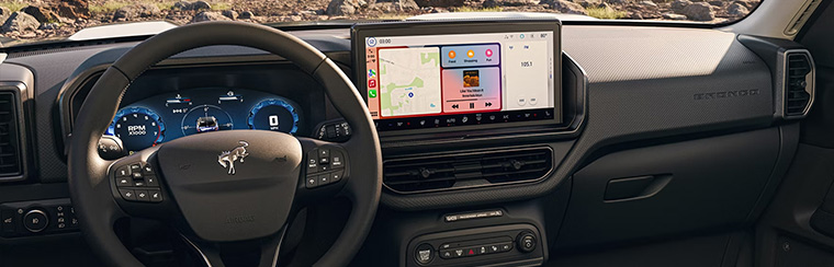 Photo showcasing tech features of the 2026 Ford Bronco Sport