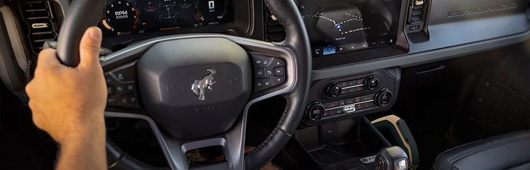 Photo showcasing tech features of the 2026 Ford Bronco