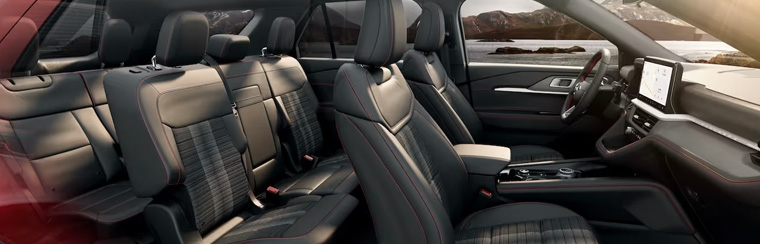 Photo of the interior of the 2026 Ford Explorer