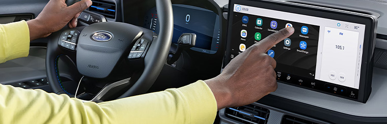 Photo showcasing tech features of the 2026 Ford Maverick