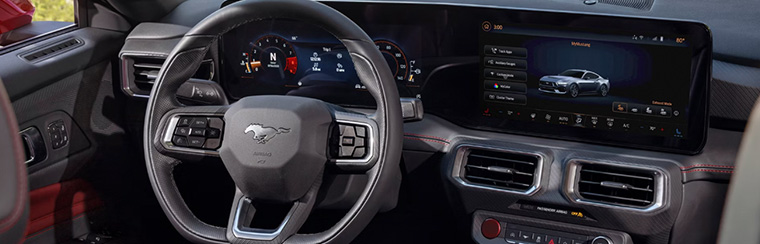 Photo showcasing tech features of the 2026 Ford Mustang