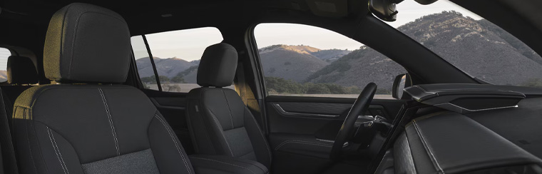 Photo of the interior of the 2025 GMC Acadia