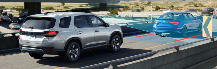 Photo showcasing tech features of the 2026 Honda Pilot