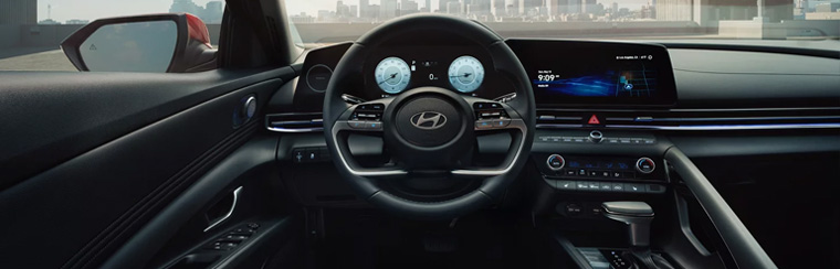 Photo of the interior of the 2025 Hyundai Elantra