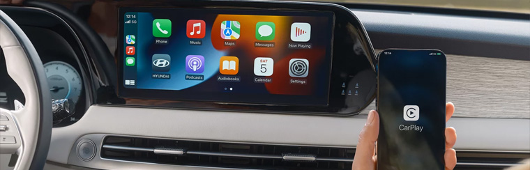 Photo showcasing tech features of the 2025 Hyundai Palisade