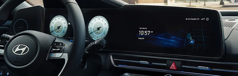 Photo showcasing tech features of the 2026 Hyundai Elantra