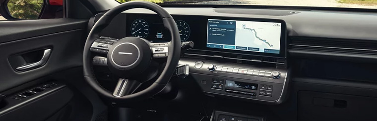 Photo showcasing tech features of the 2026 Hyundai Kona