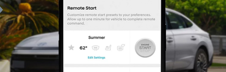 Photo showcasing tech features of the 2026 Hyundai Sonata