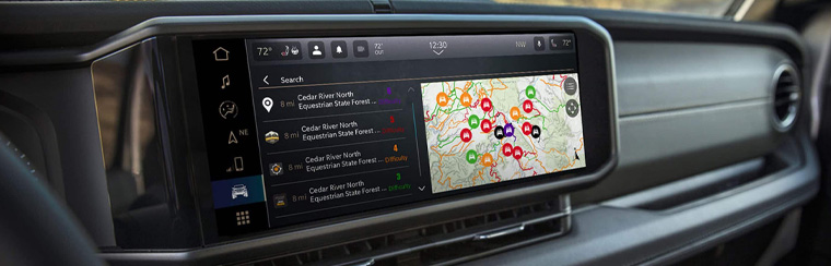 Photo showcasing tech features of the 2026 Jeep Wrangler