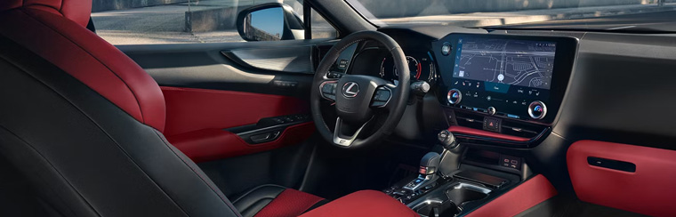 Photo showcasing tech features of the 2026 Lexus NX
