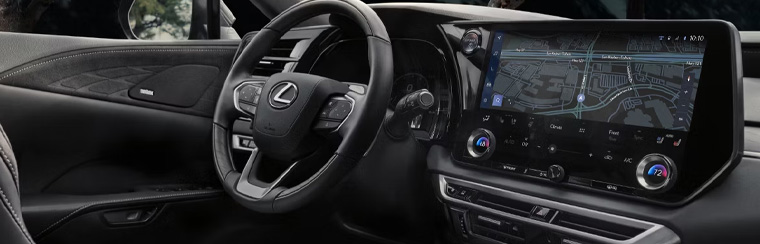 Photo showcasing tech features of the 2026 Lexus RX