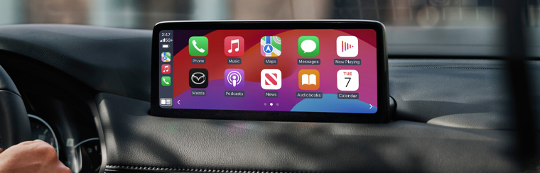 Photo showcasing tech features of the 2025 Mazda CX-5