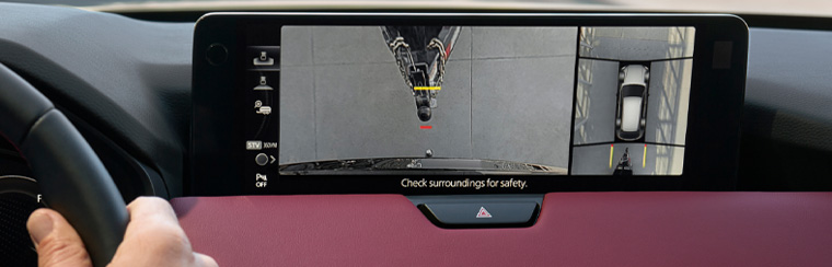 Photo showcasing tech features of the 2025 Mazda CX-70 