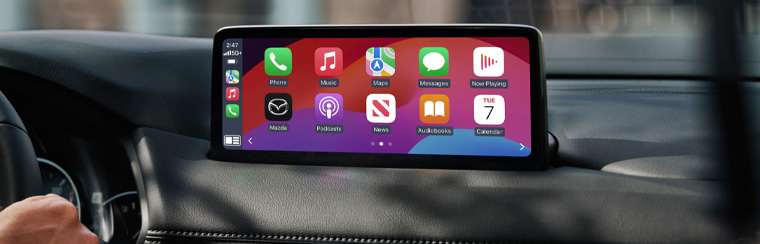 Photo showcasing tech features of the 2025 Mazda Mazda3