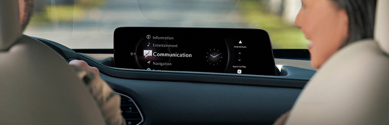 Photo showcasing tech features of the 2026 Mazda CX-30